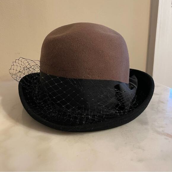 Vintage Brown and Black Women's Hat - Picture 2 of 9